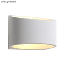GobekUsa Minimalist Round Gypsum LED Sconce Light Fixture - White Wall Mount Lamp for Hallway