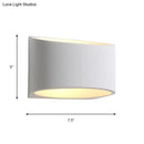 GobekUsa Minimalist Round Gypsum LED Sconce Light Fixture - White Wall Mount Lamp for Hallway