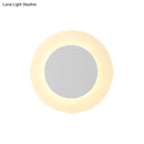 GobekUsa Modern LED Acrylic Wall Sconce – Halo Ring White Lighting Fixture in Warm/White Light