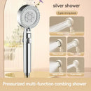 Modern white handheld shower set for bathroom high pressure mist