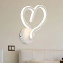 GobekUsa Heart-Shaped LED Acrylic Wall Sconce in Warm/White Light - Contemporary Design
