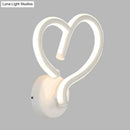 GobekUsa Heart-Shaped LED Acrylic Wall Sconce in Warm/White Light - Contemporary Design