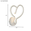 GobekUsa Heart-Shaped LED Acrylic Wall Sconce in Warm/White Light - Contemporary Design