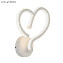 GobekUsa Heart-Shaped LED Acrylic Wall Sconce in Warm/White Light - Contemporary Design