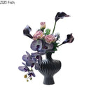 GobekUsa Heart Ceramic Vase for Table Flowers Arrangement and Room Aesthetic Decor