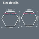 GobekUsa Hexagon Ceiling Light 6500K for Car Wash Beauty Garage Wall with Honeycomb Design