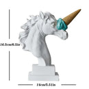 GobekUsa Horse Head Sculpture Resin Animal Statue Modern Home Decor
