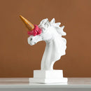 GobekUsa Horse Head Sculpture Resin Animal Statue Modern Home Decor