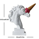 GobekUsa Horse Head Sculpture Resin Animal Statue Modern Home Decor