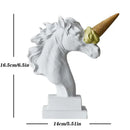 GobekUsa Horse Head Sculpture Resin Animal Statue Modern Home Decor