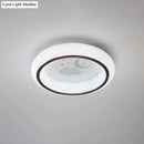 GobekUsa Contemporary LED Ceiling Lamp in White with Moon, Deer, and Hot Air Balloon Flush Light