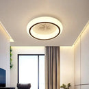 GobekUsa Contemporary LED Ceiling Lamp in White with Moon, Deer, and Hot Air Balloon Flush Light