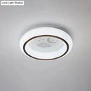 GobekUsa Contemporary LED Ceiling Lamp in White with Moon, Deer, and Hot Air Balloon Flush Light