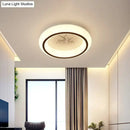 GobekUsa Contemporary LED Ceiling Lamp in White with Moon, Deer, and Hot Air Balloon Flush Light