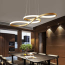 GobekUsa Minimalist Metal LED Island Light with Musical Notes Design for Dining Room