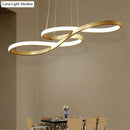 GobekUsa Minimalist Metal LED Island Light with Musical Notes Design for Dining Room