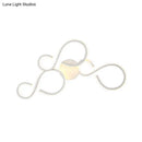 GobekUsa Modern White Spiral Wall Sconce Light with Acrylic LED for Living Room