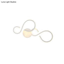 GobekUsa Modern White Spiral Wall Sconce Light with Acrylic LED for Living Room