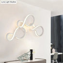 GobekUsa Modern White Spiral Wall Sconce Light with Acrylic LED for Living Room