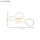 GobekUsa Modern White Spiral Wall Sconce Light with Acrylic LED for Living Room