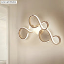 GobekUsa Modern White Spiral Wall Sconce Light with Acrylic LED for Living Room
