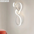 GobekUsa Modern White Spiral Wall Sconce Light with Acrylic LED for Living Room