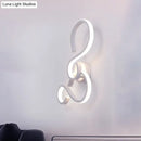 GobekUsa Modern White Spiral Wall Sconce Light with Acrylic LED for Living Room