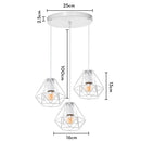 GobekUsa Iron Cage Pendant Lights | Modern Ceiling Chandelier for Living Room & Kitchen
