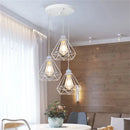 GobekUsa Iron Cage Pendant Lights | Modern Ceiling Chandelier for Living Room & Kitchen