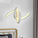 GobekUsa Modern Metallic LED Knotted Linear Wall Sconce Light - White Wall Mounted Lighting