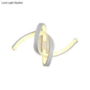 GobekUsa Modern Metallic LED Knotted Linear Wall Sconce Light - White Wall Mounted Lighting