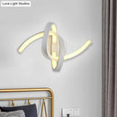 GobekUsa Modern Metallic LED Knotted Linear Wall Sconce Light - White Wall Mounted Lighting