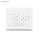 GobekUsa Modern White Laser-Cut Box Wall Light Sconce - 1 Head Gypsum LED Lamp