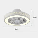 GobekUsa Bedroom LED Ceiling Fan Light with Remote Control - Small, Modern Chandelier