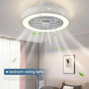 GobekUsa Bedroom LED Ceiling Fan Light with Remote Control - Small, Modern Chandelier
