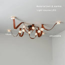GobekUsa Designer Belt Marble Pendant Lights: Luxury Dimmable Fixture for Villa Duplex