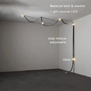 GobekUsa Designer Belt Marble Pendant Lights: Luxury Dimmable Fixture for Villa Duplex