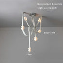 GobekUsa Designer Belt Marble Pendant Lights: Luxury Dimmable Fixture for Villa Duplex