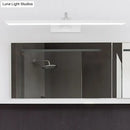 GobekUsa Modern LED Acrylic Wall Mounted Vanity Sconce with Curved Arm – White Rectangle Lighting for Bathroom - 16"/24" W