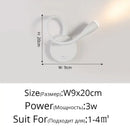 GobekUsa LED Bedside Wall Lamp with USB Port & Switch - Modern Nordic Design