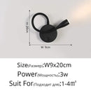GobekUsa LED Bedside Wall Lamp with USB Port & Switch - Modern Nordic Design