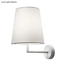 GobekUsa Modern LED Cone Wall-Mounted Fabric Sconce Light in Black/White for Living Room
