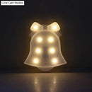 GobekUsa Modern LED Nightstand Light - White Christmas Elements and Battery Powered