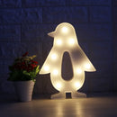 GobekUsa Modern LED Nightstand Light - White Christmas Elements and Battery Powered