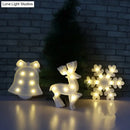 GobekUsa Modern LED Nightstand Light - White Christmas Elements and Battery Powered
