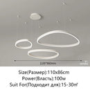 Modern White LED Ring Pendant Chandelier