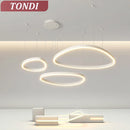 Modern White LED Ring Pendant Chandelier
