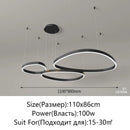 Modern White LED Ring Pendant Chandelier