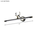 GobekUsa Modern LED Toilet Vanity Light with Black Antler Wall Mount and Metal Shade