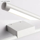 GobekUsa Sleek LED Vanity Lamp with White Acrylic Shade - Warm/White Light, 16"/19.5" Wide
